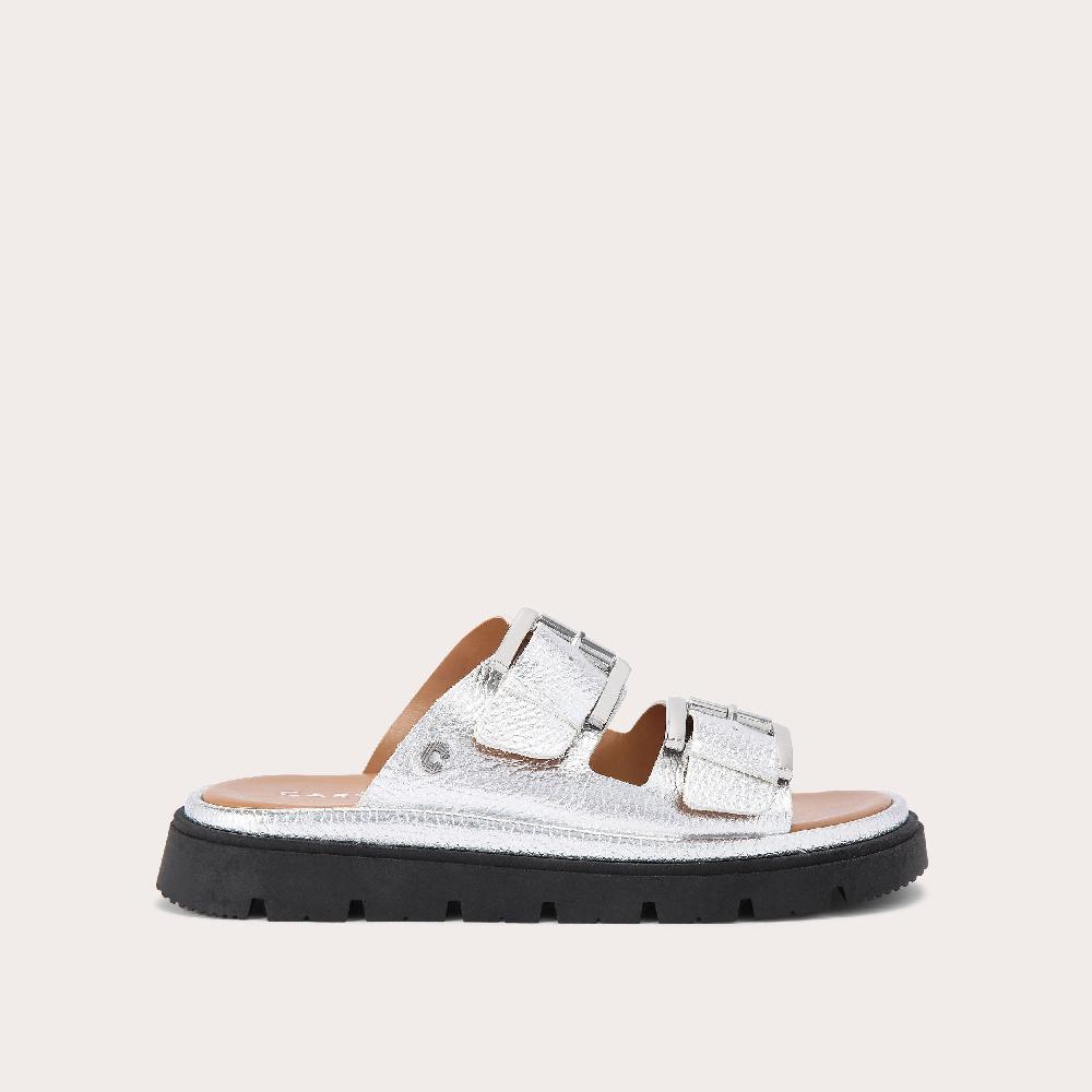 carvela PAVILION Silver Leather Slip On Sandal by CARVELA COMFORT