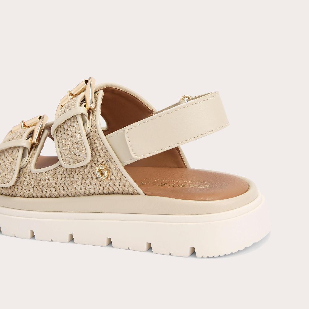 Carvela PAVILION SLINGBACK Beige Raffia Slingback Sandal By CARVELA COMFORT