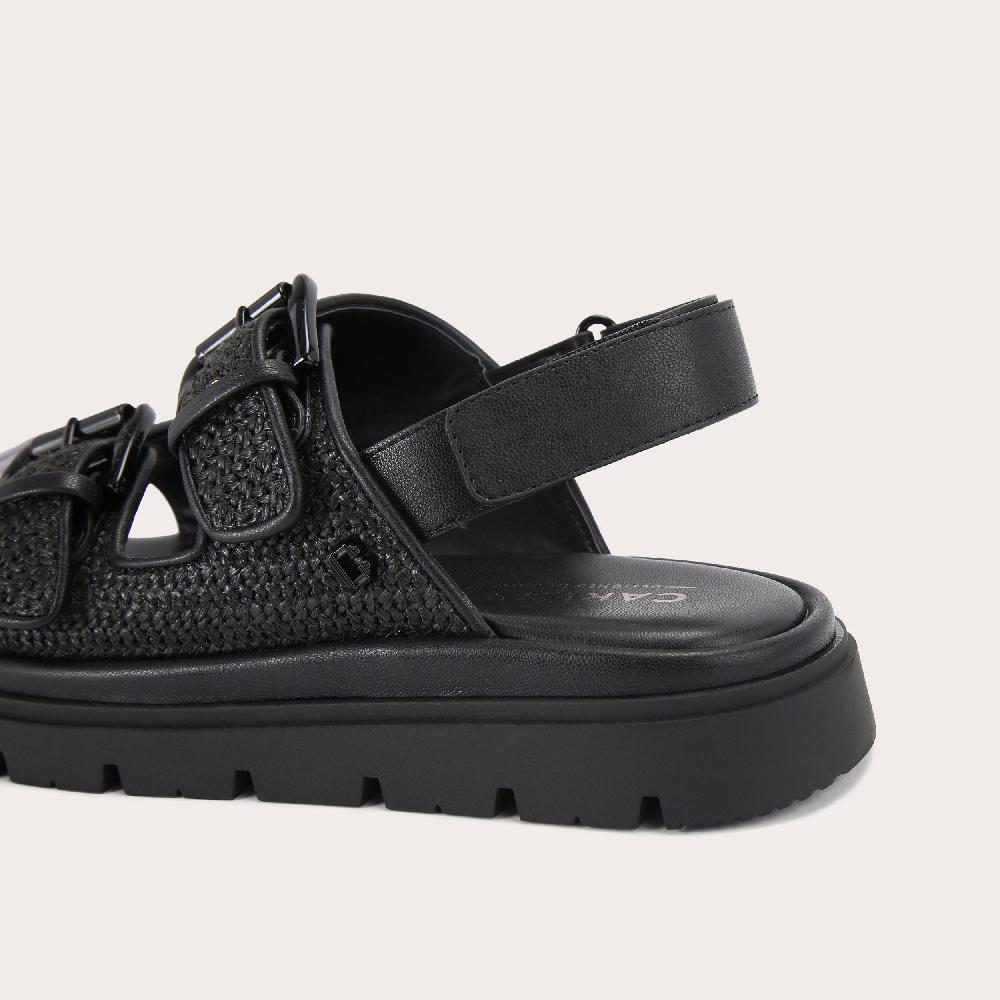 Carvela PAVILION SLINGBACK Black Raffia Sandal By CARVELA COMFORT