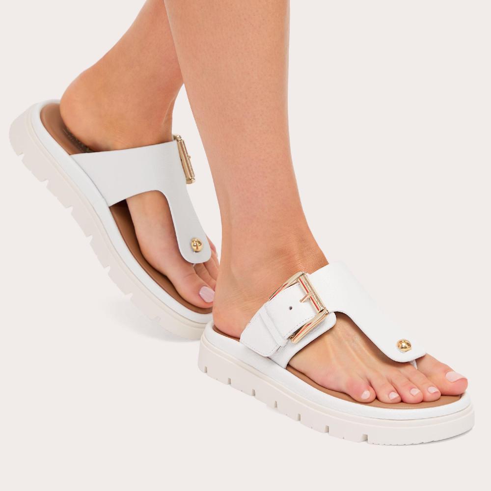 Carvela PAVILION T-BAR MULE Bone T-Bar Sandal By CARVELA COMFORT
