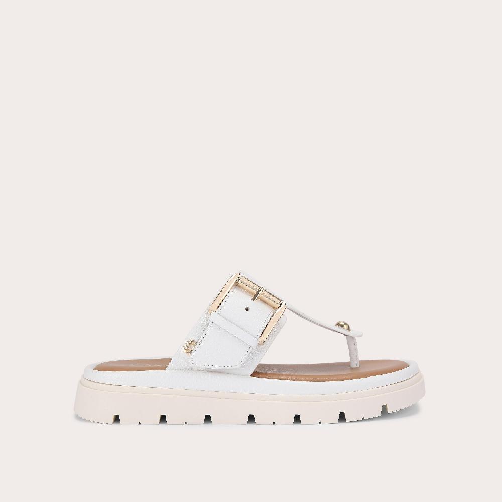 carvela PAVILION T-BAR MULE Bone T-Bar Sandal by CARVELA COMFORT