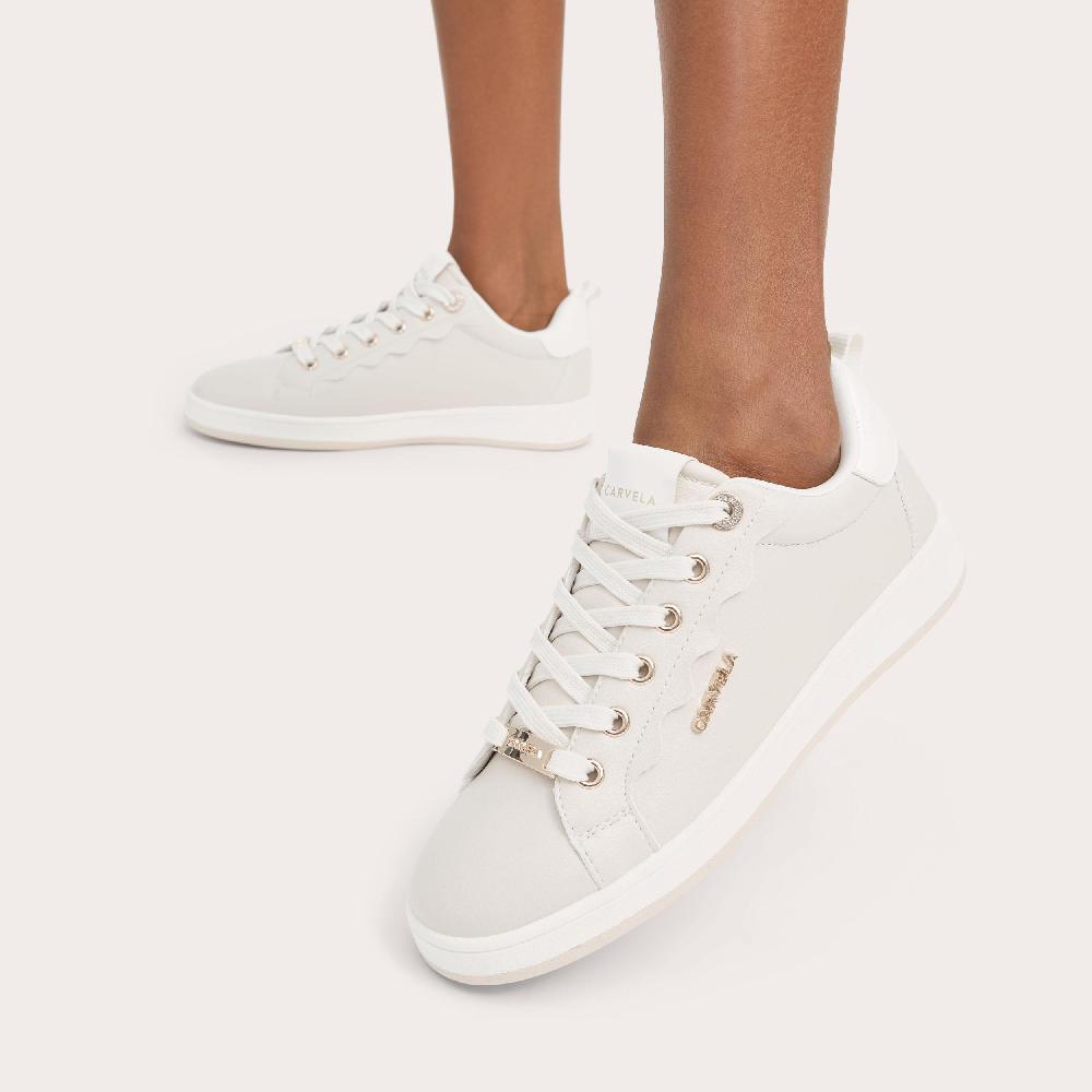 Carvela PEONIA SNEAKER Taupe Lace Up Sneaker By CARVELA