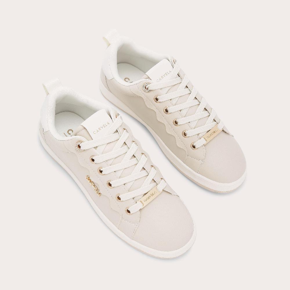 Carvela PEONIA SNEAKER Taupe Lace Up Sneaker By CARVELA