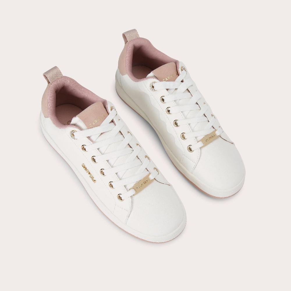 Carvela PEONIA SNEAKER White Lace Up Sneaker By CARVELA
