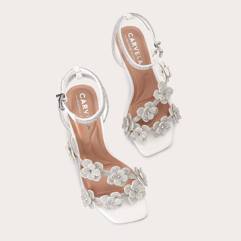 Carvela PETALO SANDAL Silver Crystal Sandal By CARVELA