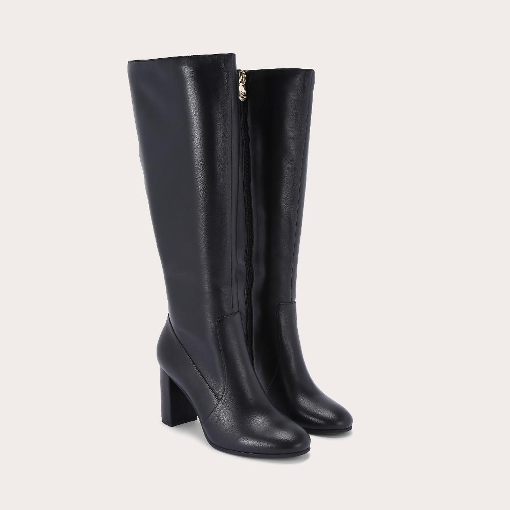 Carvela POSE KNEE HIGH Black Knee High Leather Boots By CARVELA
