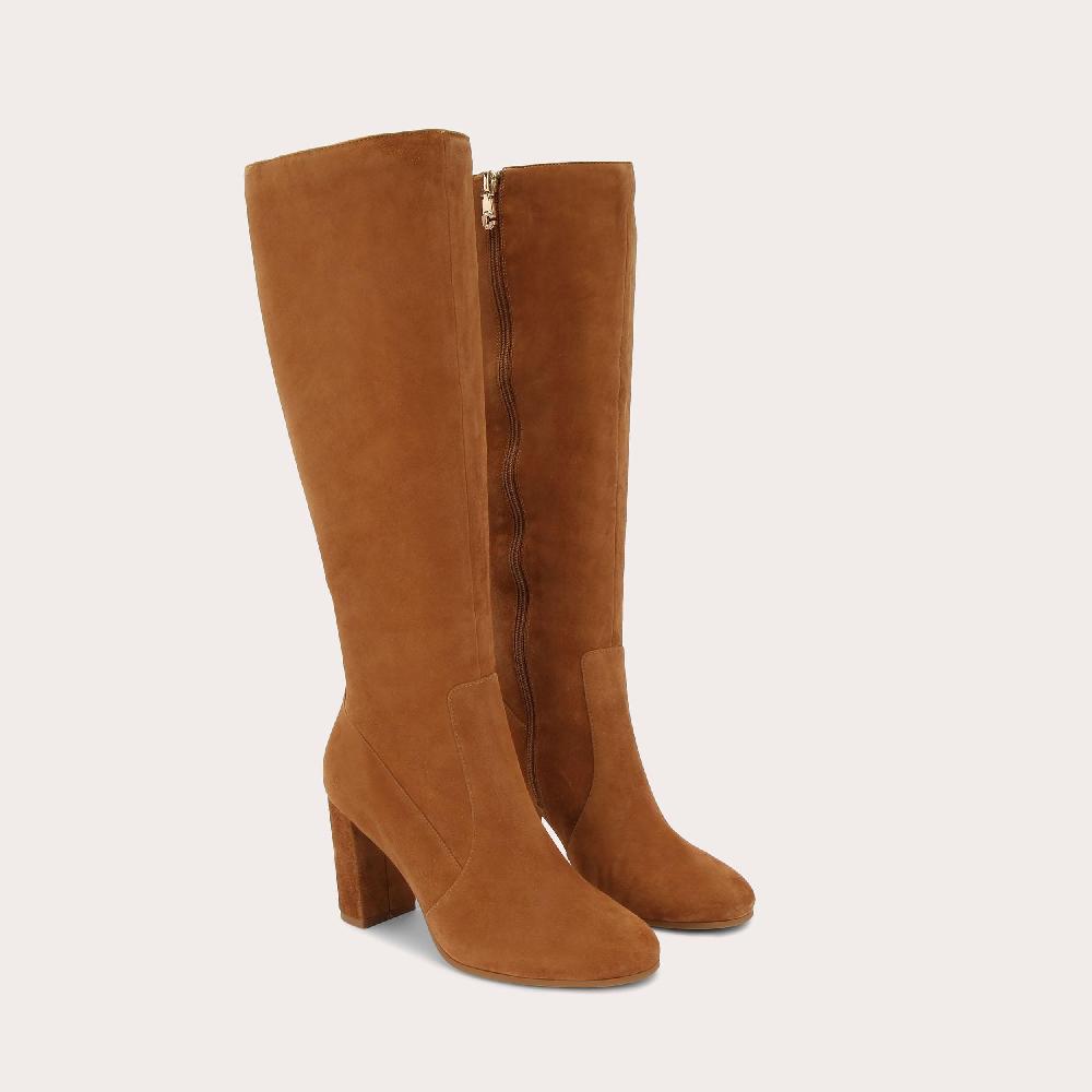 Carvela POSE KNEE HIGH Tan Suede Knee High Boot By CARVELA