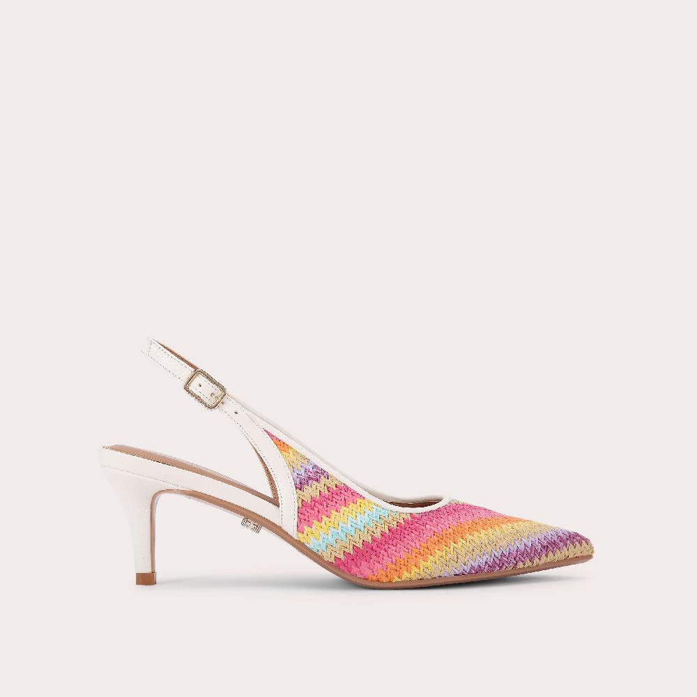 carvela POSITANO STRIPE Rainbow Stripe Slingback Heel by CARVELA