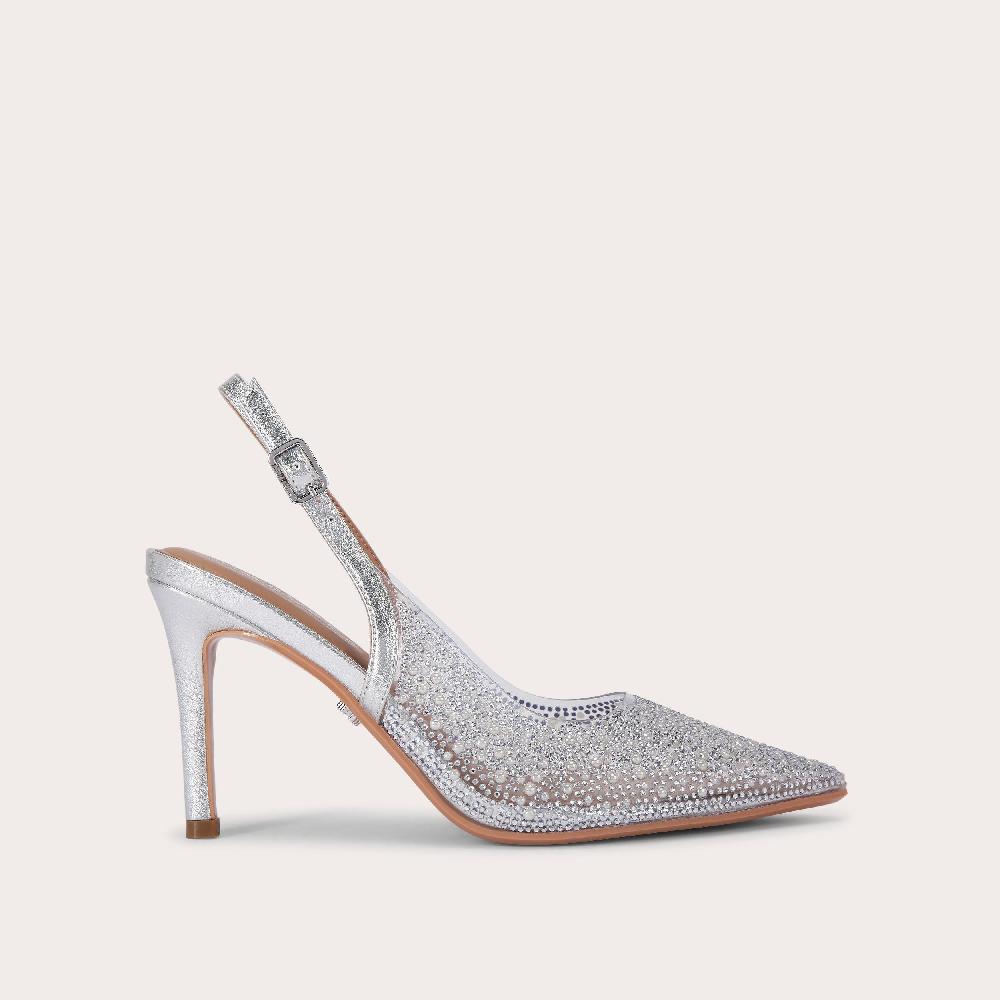 carvela POSITANO VINYL SLING BACK Pink Vinyl Heel by CARVELA