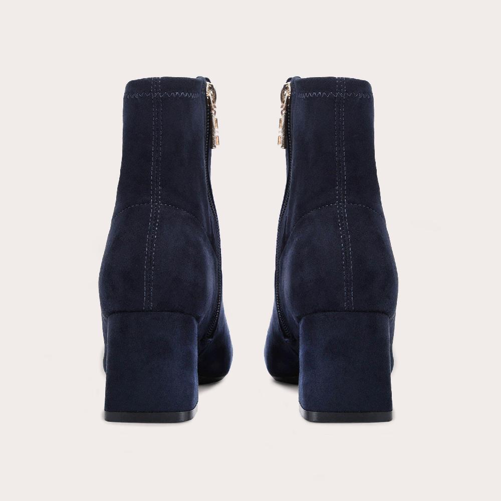 Carvela QUANT ANKLE BOOT Navy Suedette Block Heel Ankle Boot By CARVELA