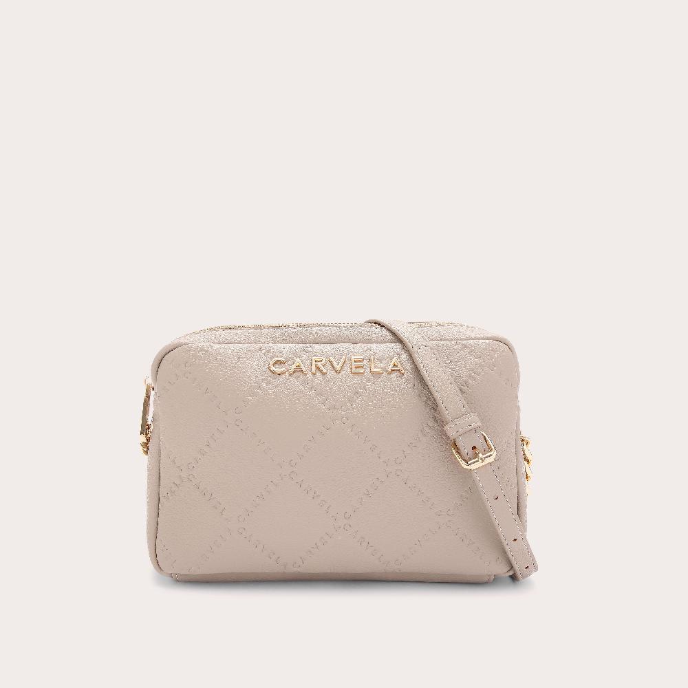 carvela QUILTED CARVELA XBODY Taupe Cross Body Bag by CARVELA