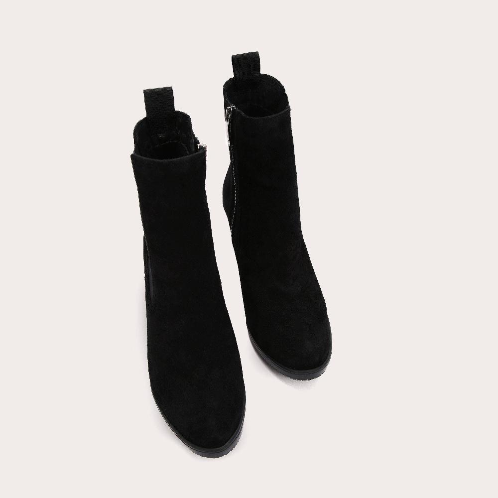 Carvela REACH ANKLE BOOT Black Suede Heeled Boots By CARVELA COMFORT