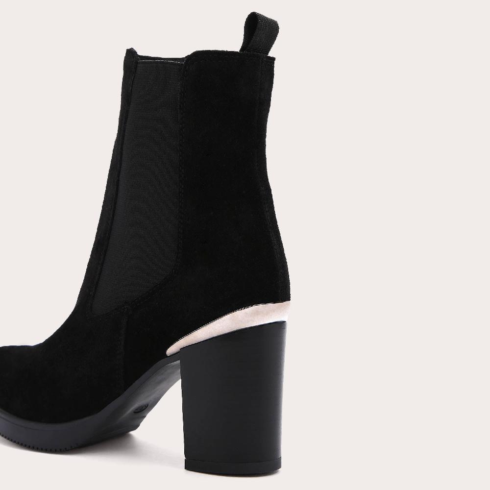 Carvela REACH ANKLE BOOT Black Suede Heeled Boots By CARVELA COMFORT