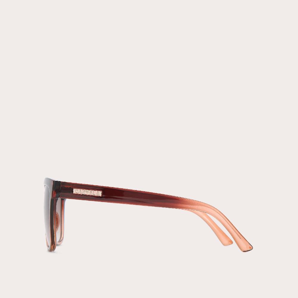 Carvela RECTANGLE SUNGLASSES Ombre Mid Brown Sunglasses By CARVELA