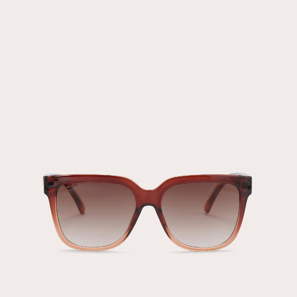carvela RECTANGLE SUNGLASSES Ombre Mid Brown Sunglasses by CARVELA