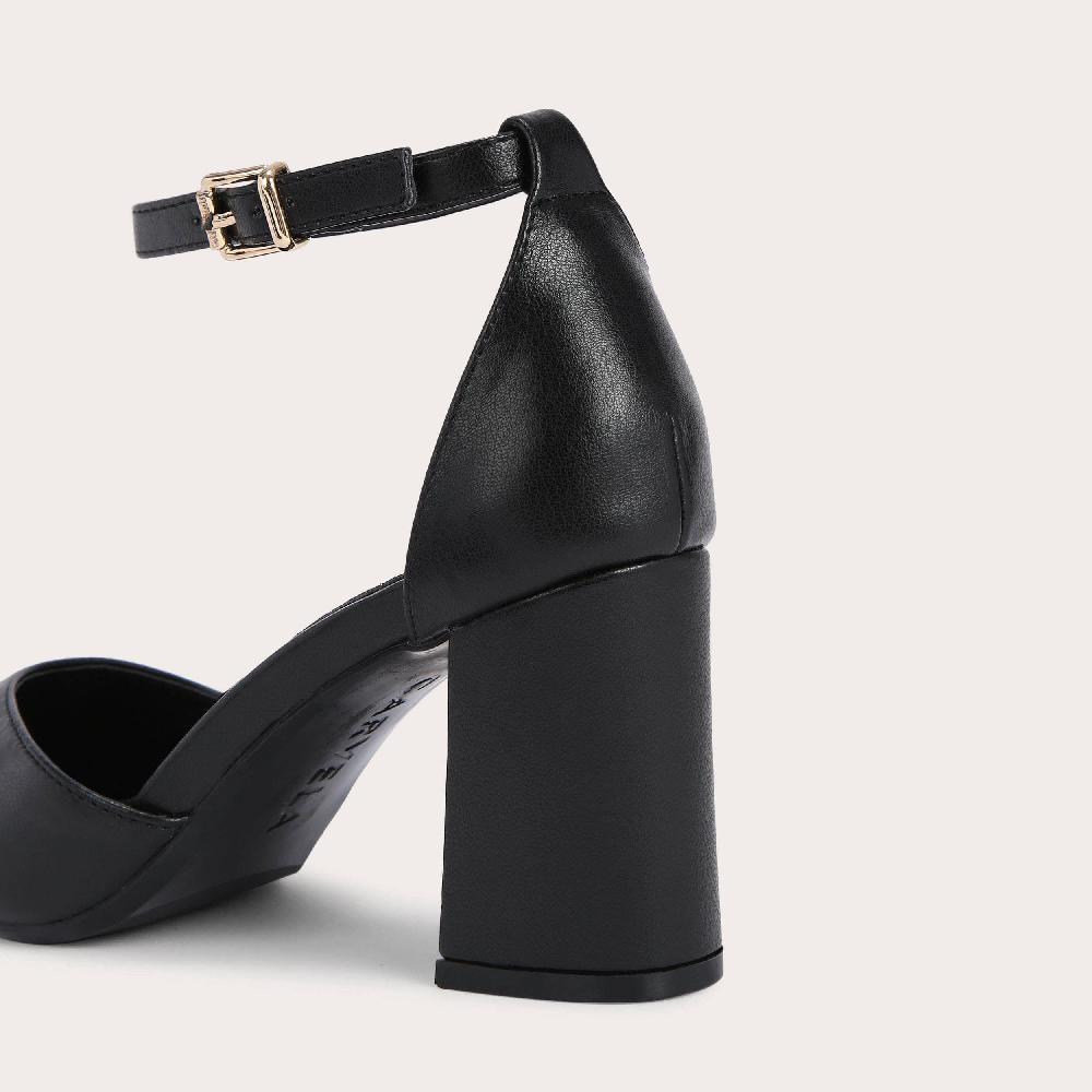 Carvela REFINED COURT Black Pointed Toe Block Heels By CARVELA
