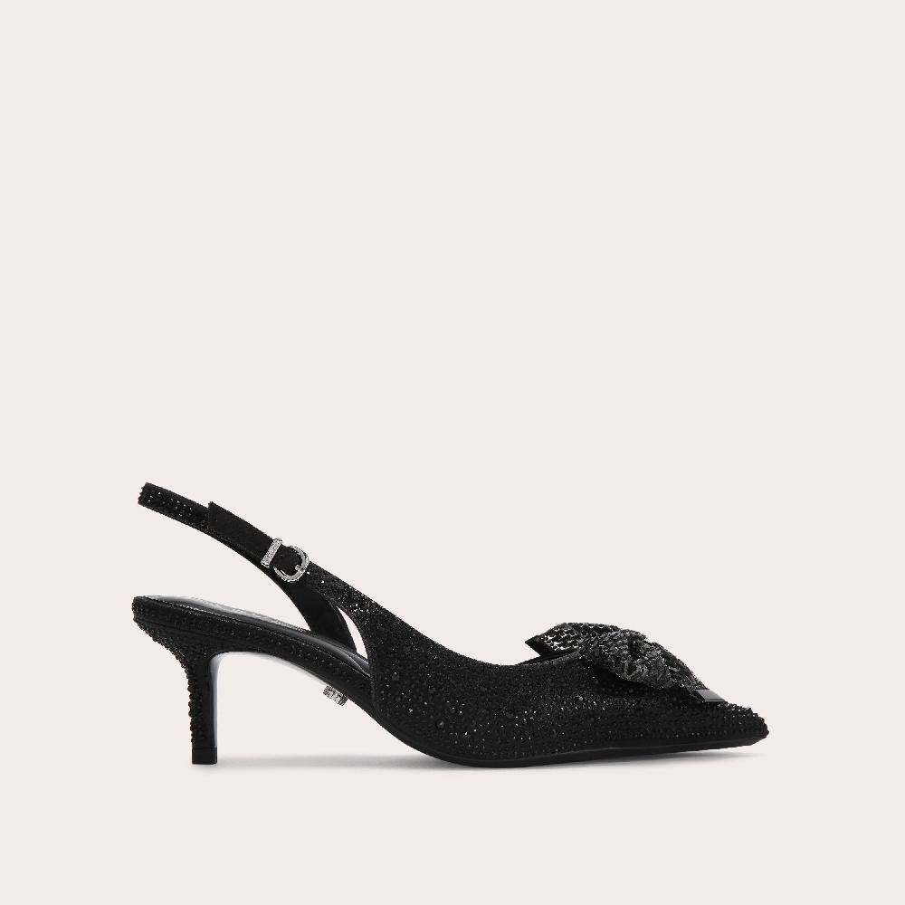 carvela REGAL BOW SLING 2 Black Crystal Heels by CARVELA