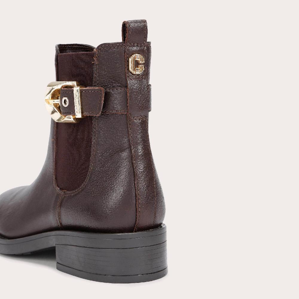 Carvela RIDER ANKLE Brown Buckle Leather Ankle Boot By CARVELA