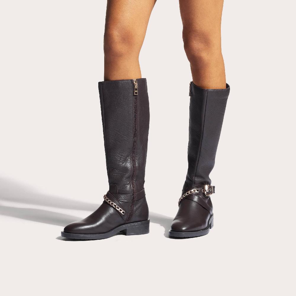 Carvela RIDER HIGH Brown Leather High Leg Ankle Boot By CARVELA