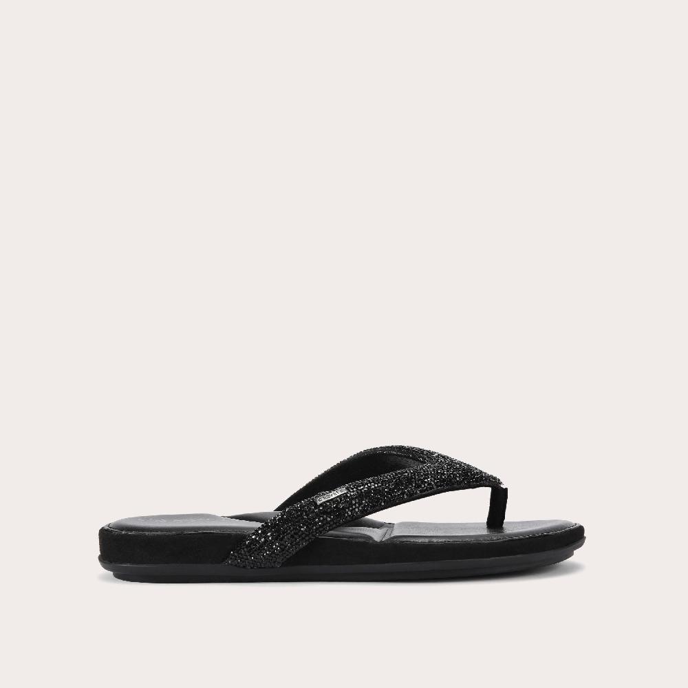 carvela RIVIERA JEWEL Black Crystal Toe Post Sandal by CARVELA