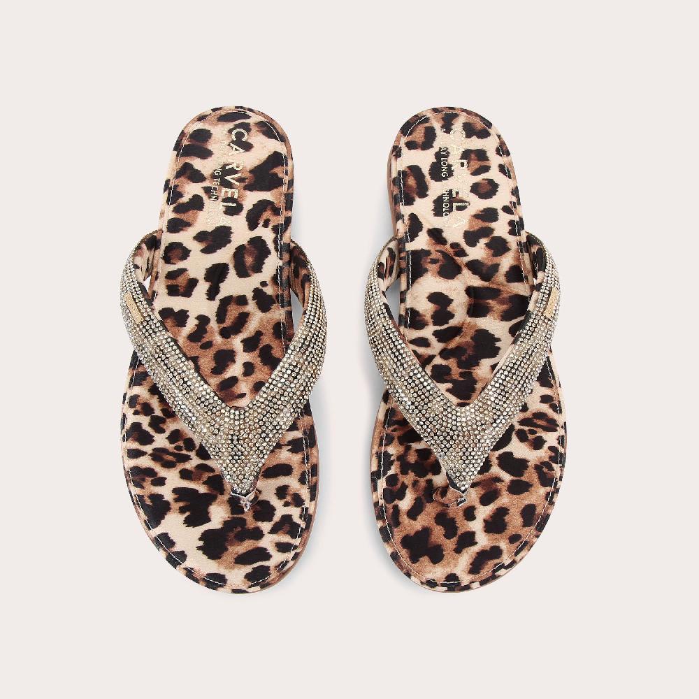 Carvela RIVIERA JEWEL Leopard Print Sandals By CARVELA