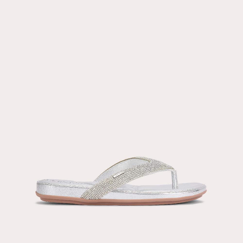 carvela RIVIERA JEWEL Silver Crystal Flip Flop Sandal by CARVELA