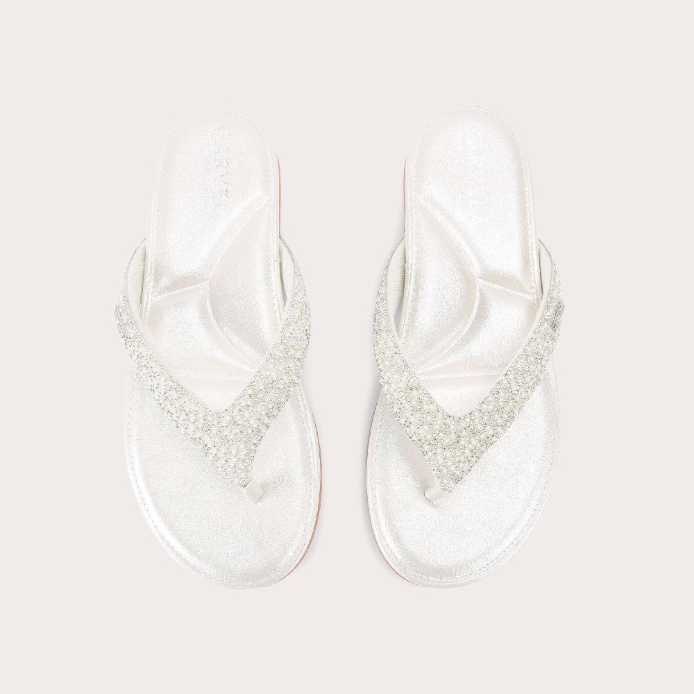 Carvela RIVIERA JEWEL White Crystal Toe Post Sandal By CARVELA