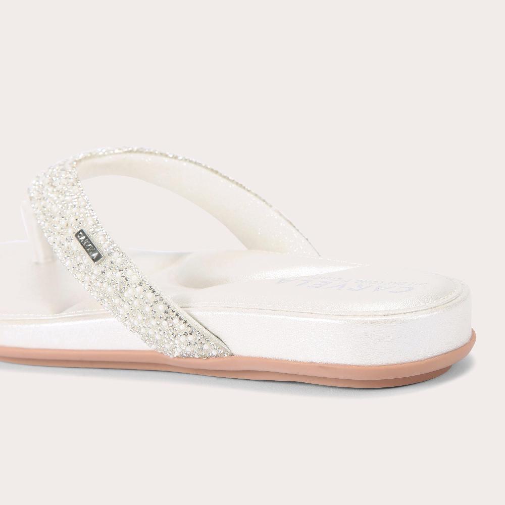 Carvela RIVIERA JEWEL White Crystal Toe Post Sandal By CARVELA