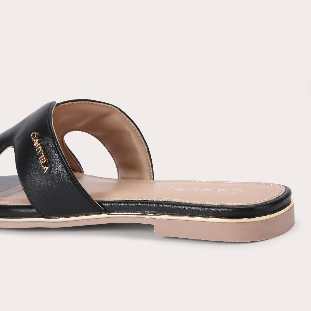 Carvela RIVO Black Cut Out Slip On Sandal By CARVELA