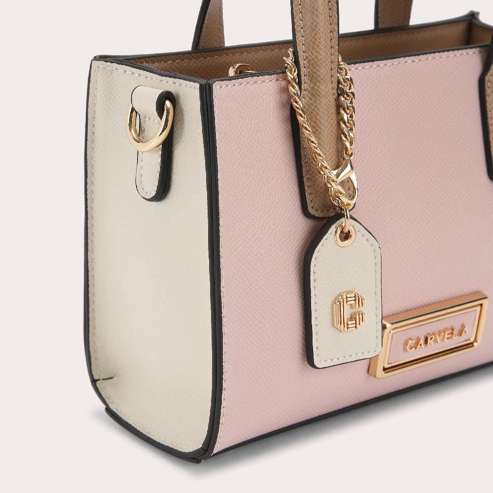 Carvela ROMA CROSSBODY Pale Pink Textured Mini Bag By CARVELA