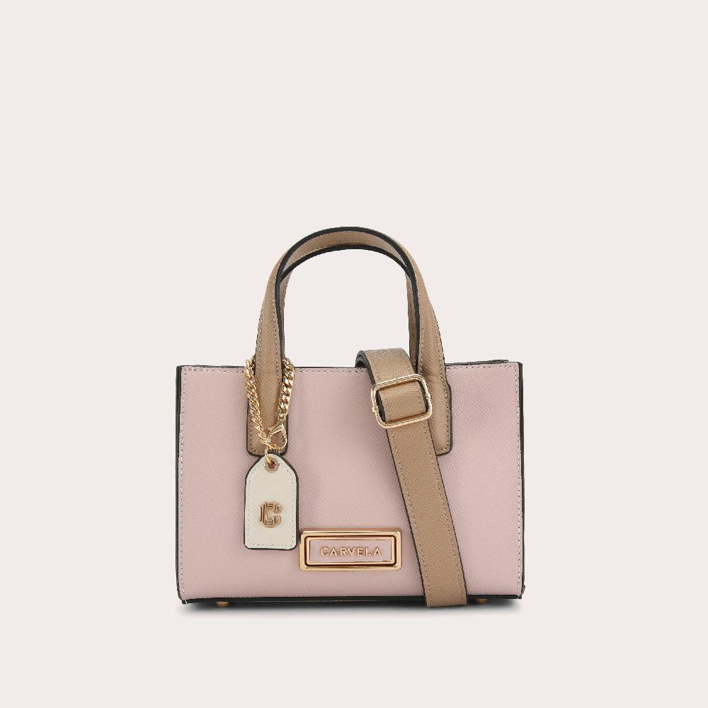carvela ROMA CROSSBODY Pale Pink Textured Mini Bag by CARVELA