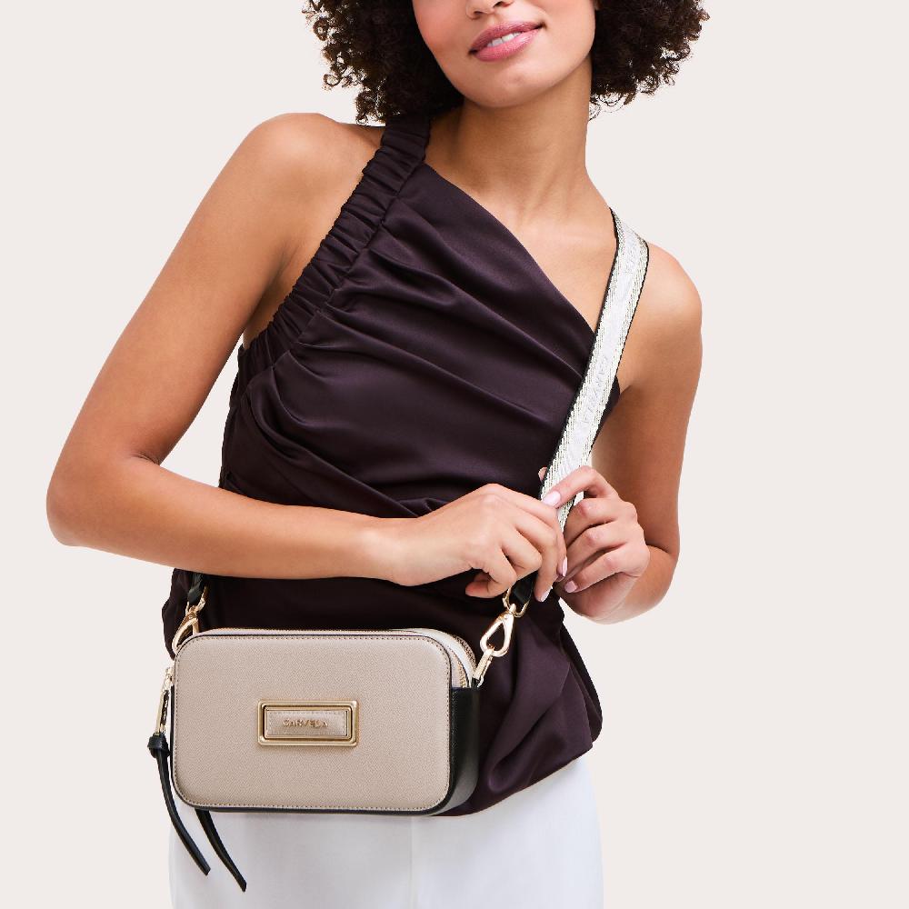 Carvela ROMA RECTANGLE CAMERA Taupe Camera Bag By CARVELA