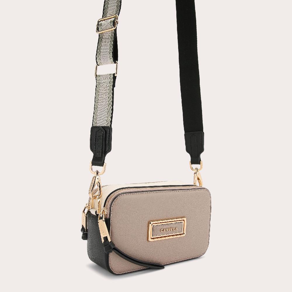 Carvela ROMA RECTANGLE CAMERA Taupe Camera Bag By CARVELA