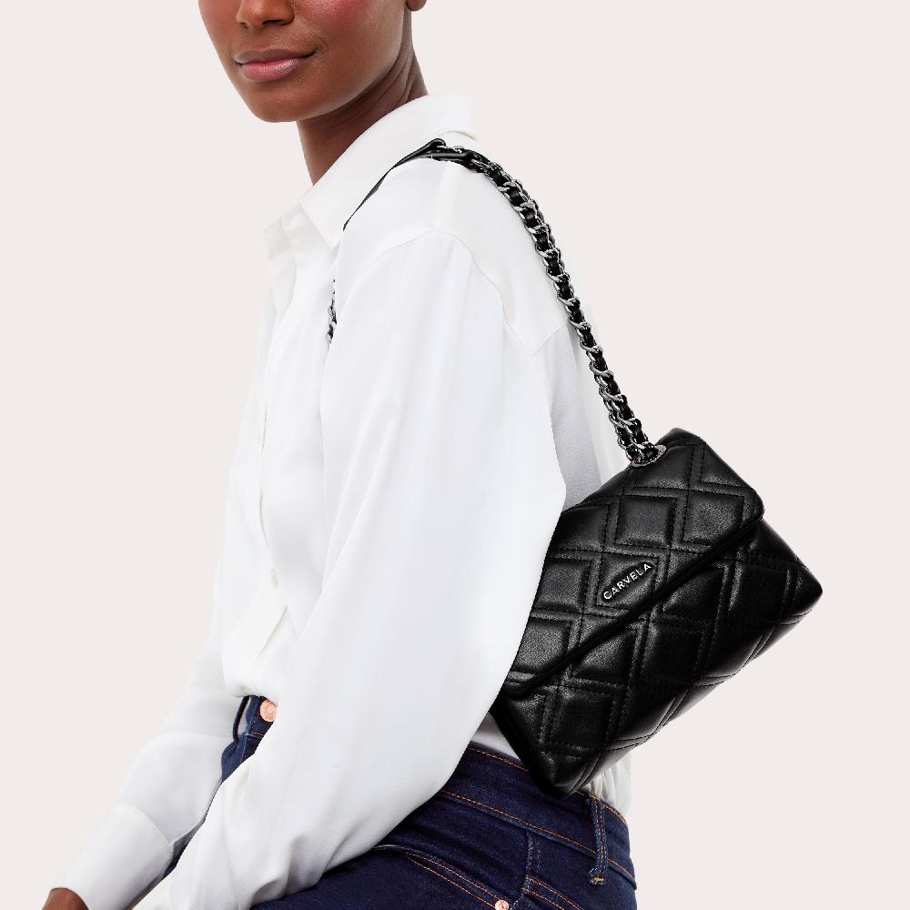 Carvela ROSA CHAIN SHOULDER Black Shoulder Bag By CARVELA