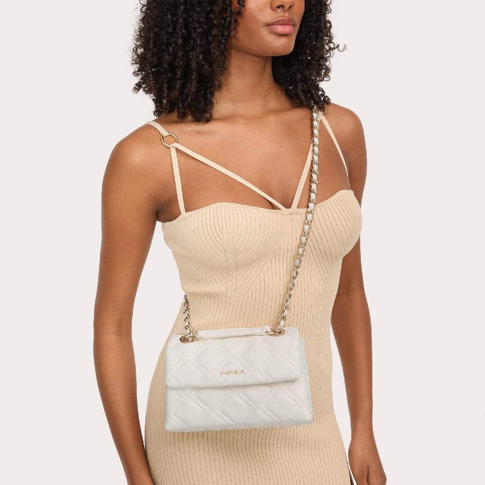 Carvela ROSA CHAIN SHOULDER Bone Synthetic Shoulder Bag By CARVELA