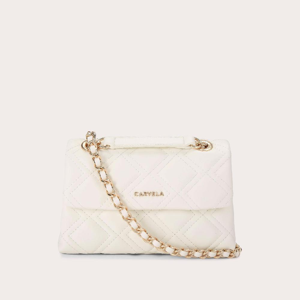carvela ROSA CHAIN SHOULDER Bone Synthetic Shoulder Bag by CARVELA