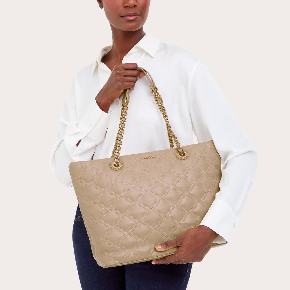 Carvela ROSA CHAIN TOTE Taupe Shoulder Tote Bag By CARVELA