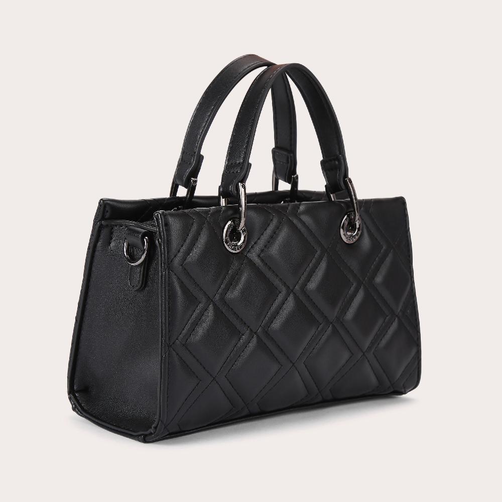 Carvela ROSA EAST-WEST Black Synthetic Quilted Bag By CARVELA