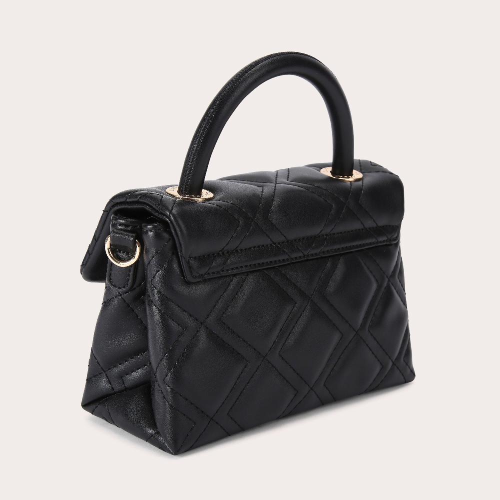 Carvela ROSA TOP HANDLE Black Quilted Top Handle Bag By CARVELA