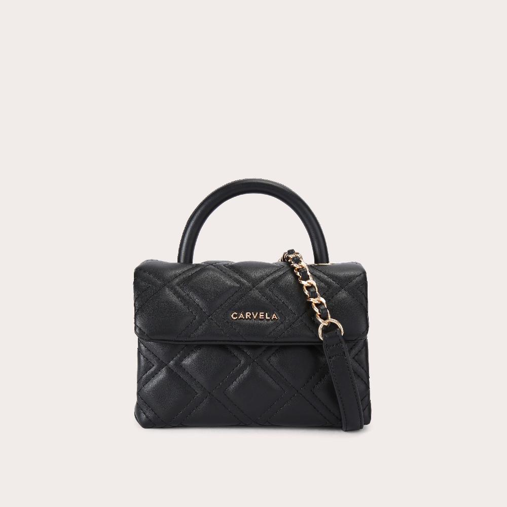 carvela ROSA TOP HANDLE Black Quilted Top Handle Bag by CARVELA
