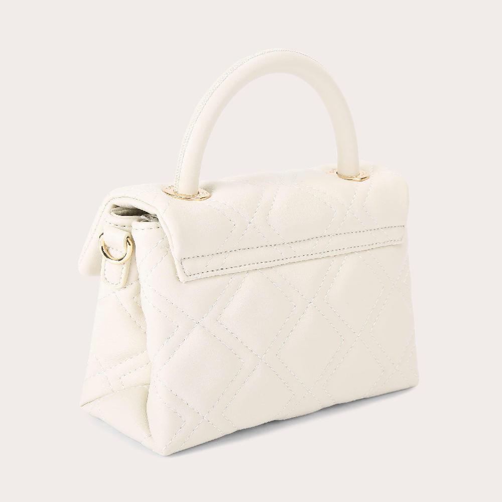 Carvela ROSA TOP HANDLE Bone Quilted Top Handle Bag By CARVELA