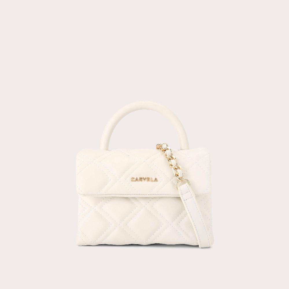 carvela ROSA TOP HANDLE Bone Quilted Top Handle Bag by CARVELA