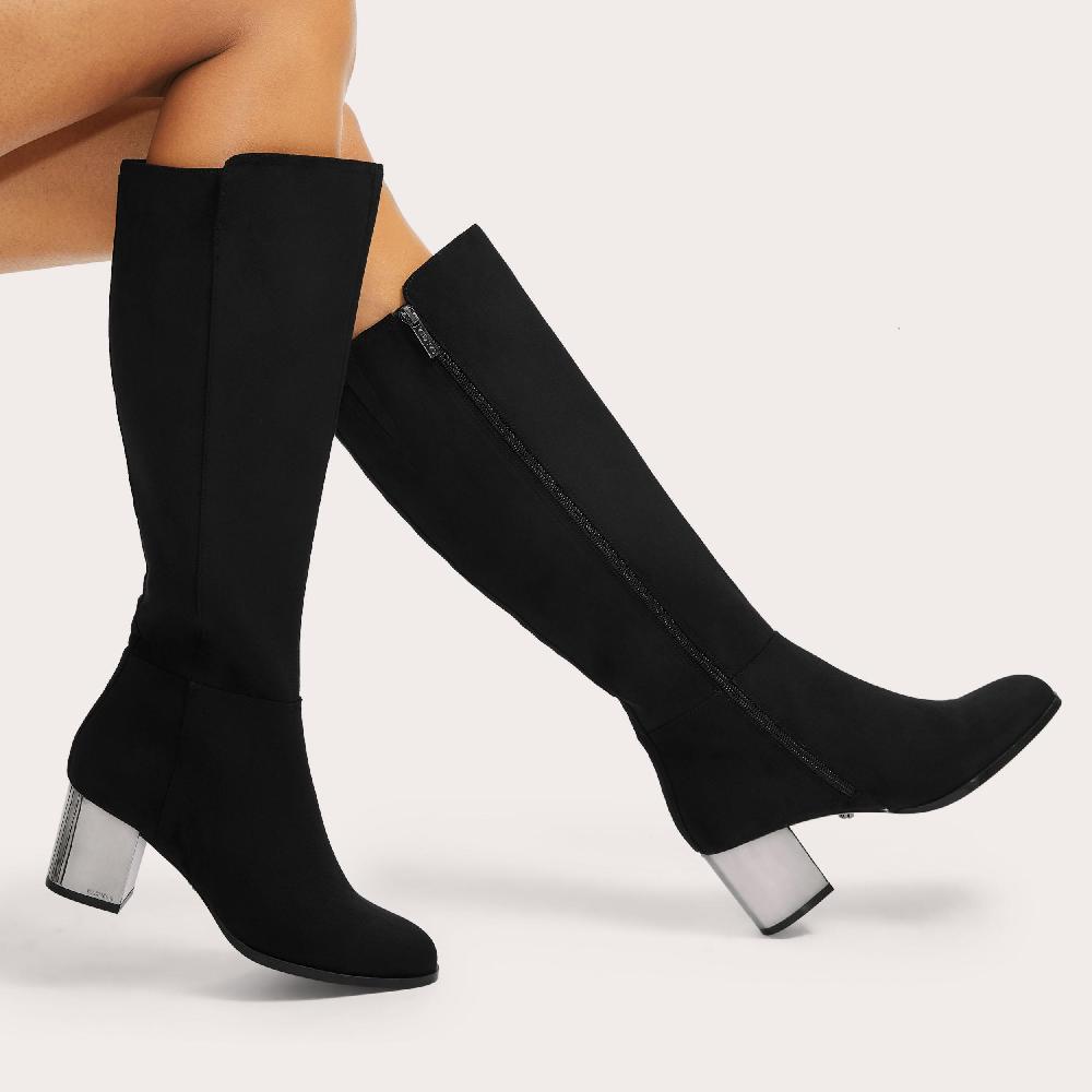 Carvela ROYALE HIGH Black Microsuede Boots By CARVELA