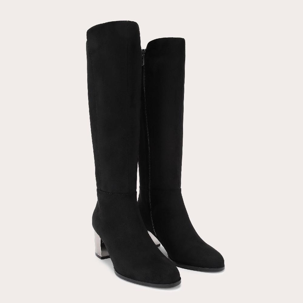 Carvela ROYALE HIGH Black Microsuede Boots By CARVELA