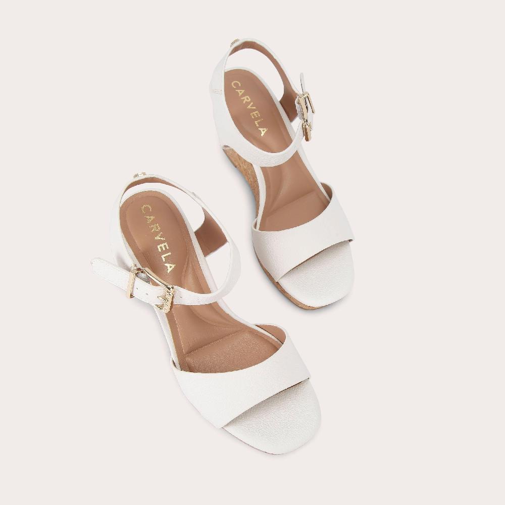 Carvela SADIE WEDGE White Wedge Cork Heel By CARVELA