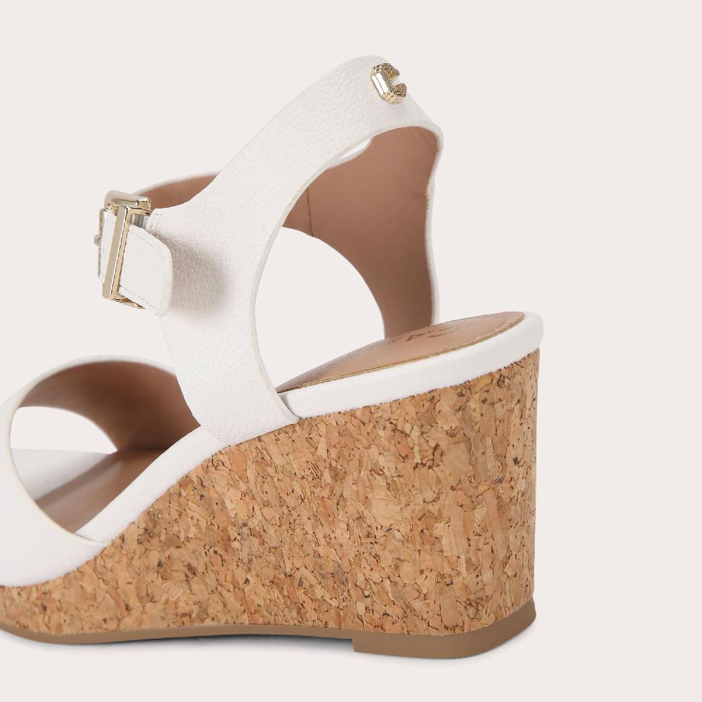 Carvela SADIE WEDGE White Wedge Cork Heel By CARVELA