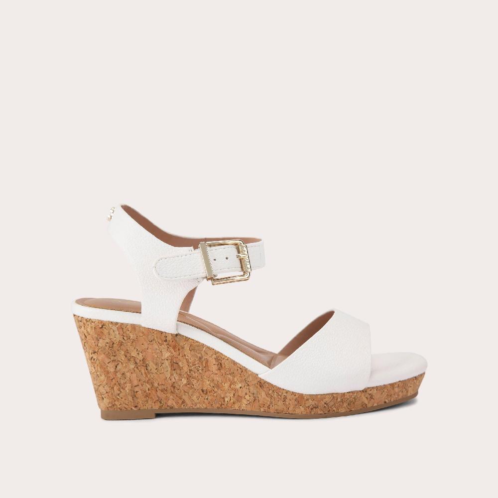 carvela SADIE WEDGE White Wedge Cork Heel by CARVELA