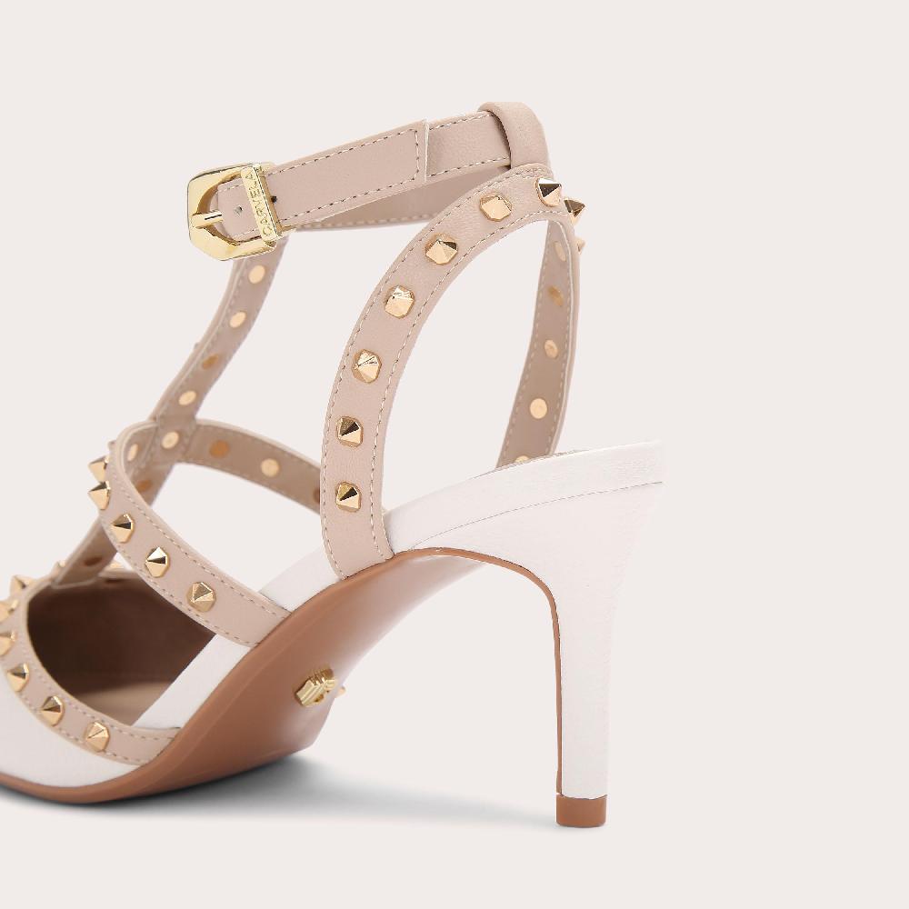 Carvela SAMBA COURT White Studded Court Heel By CARVELA