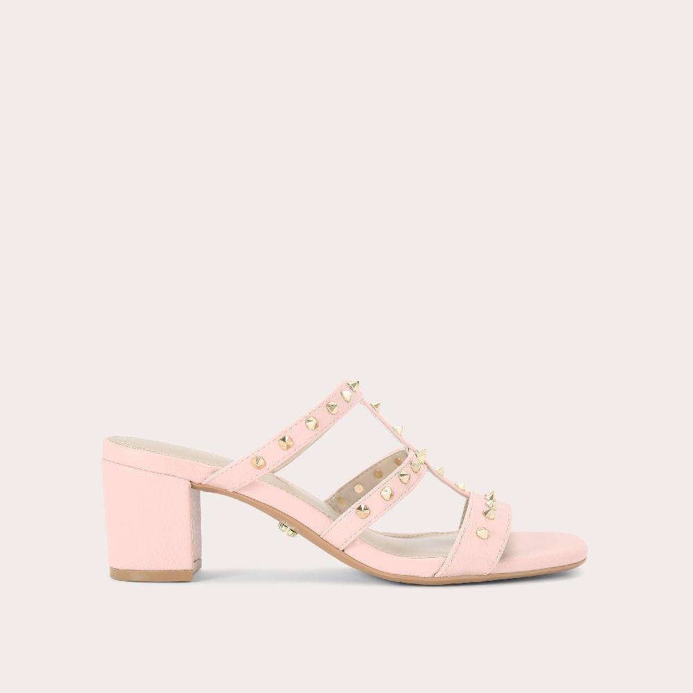 Carvela SAMBA MULE Pink Studded Mule Heels By CARVELA