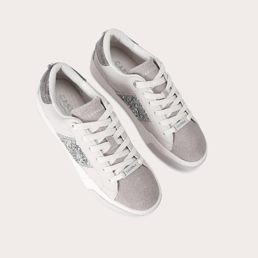 Carvela SANTIANA SNEAKER Grey Sequin Trainer By CARVELA